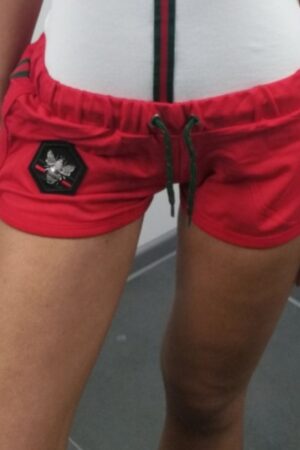 Дамски къс панталон цвят червен код KP0013-1