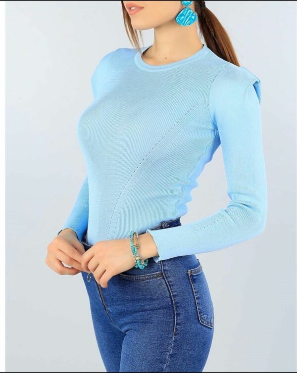 Дамска блуза цвят синьо код B0052-3