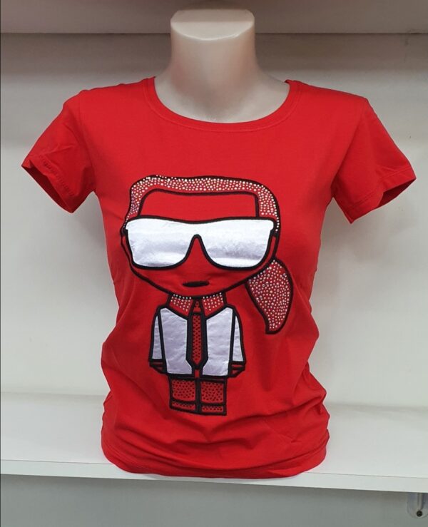 Дамска тениска цвят червено код T0035-4