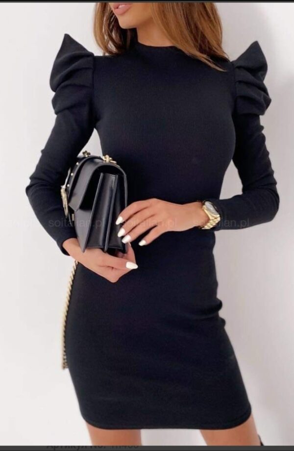 Дамска рокля цвят черно код R0036