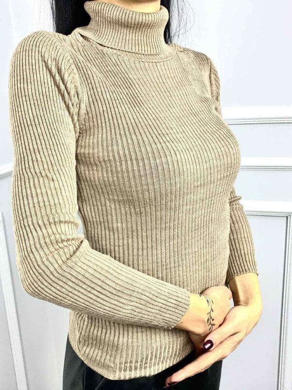 Дамска плетена блуза в бежов цвят код B0154-2