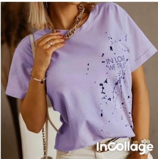 Дамска тениска цвят лилаво код T0040-3