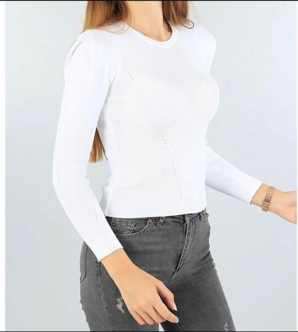 Дамска блуза цвят бяло код B0052-1
