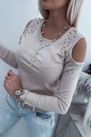 Дамска блуза с перли код B0188 -2