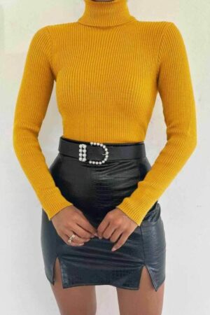 Дамски пуловер с поло яка PL0012-6
