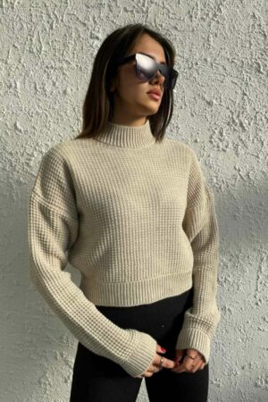 Дамски пуловер с поло яка PL0013-4