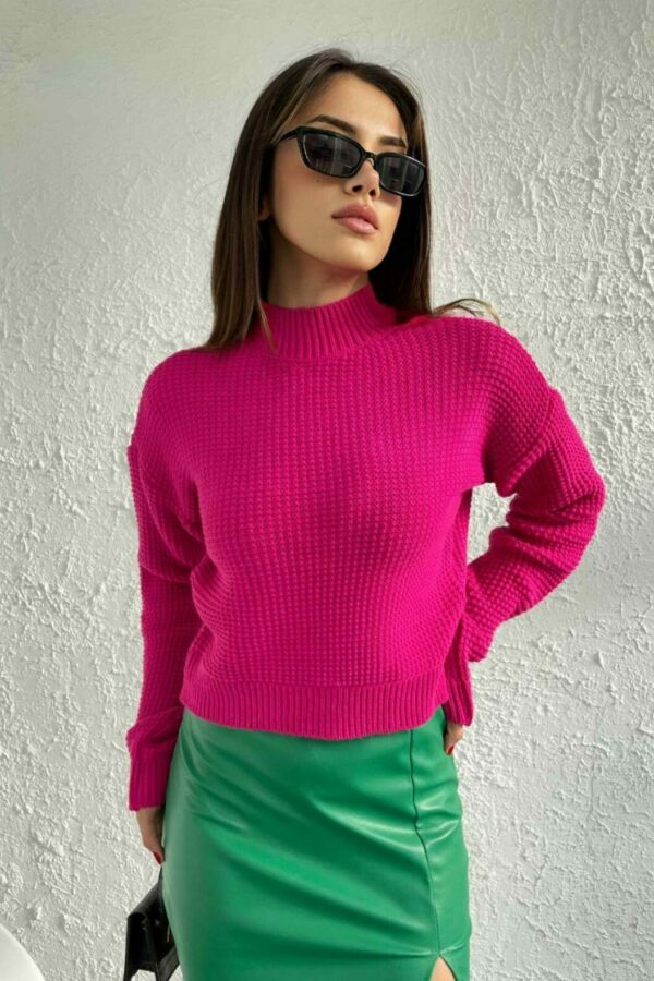 Дамски пуловер с поло яка PL0013-3