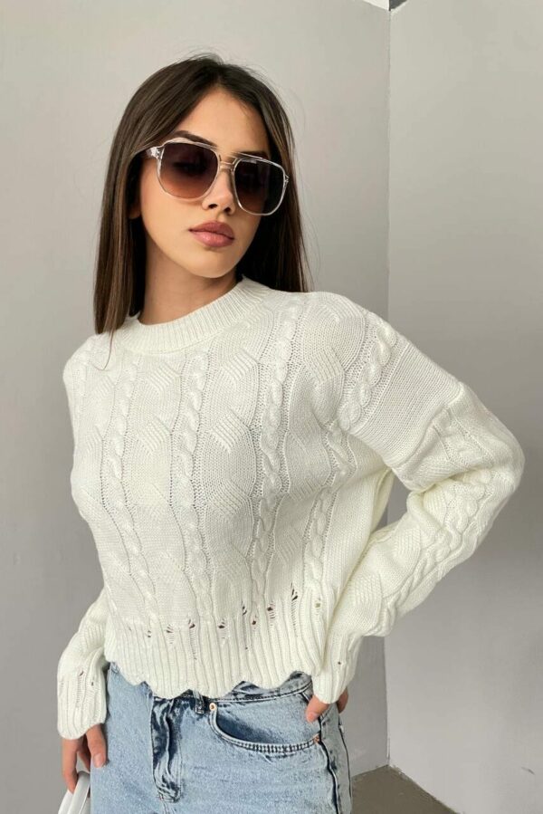 Къс дамски пуловер PL0014-3