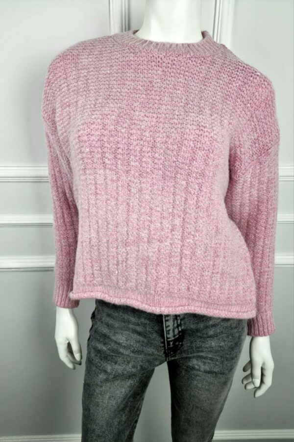 Свободен пуловер с едра плетка PL0017 -5
