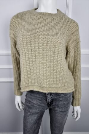 Свободен пуловер с едра плетка PL0017 -2