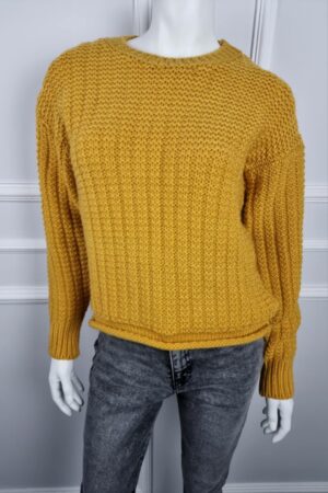 Свободен пуловер с едра плетка PL0017 -7