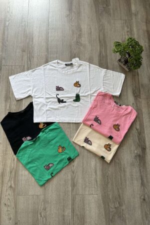 Дамска къса тениска T0325