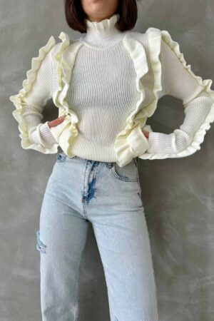 Дамски ефектен пуловер PL0031-3