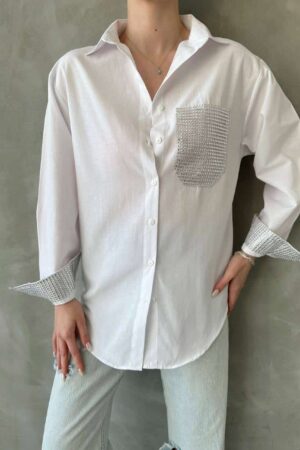 Дамска риза с камъни R0006-1
