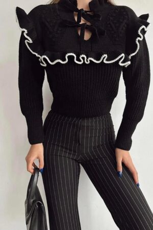Дамски ефектен пуловер PL0032-1