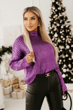 Дамски лъскав пуловер PL0039-3