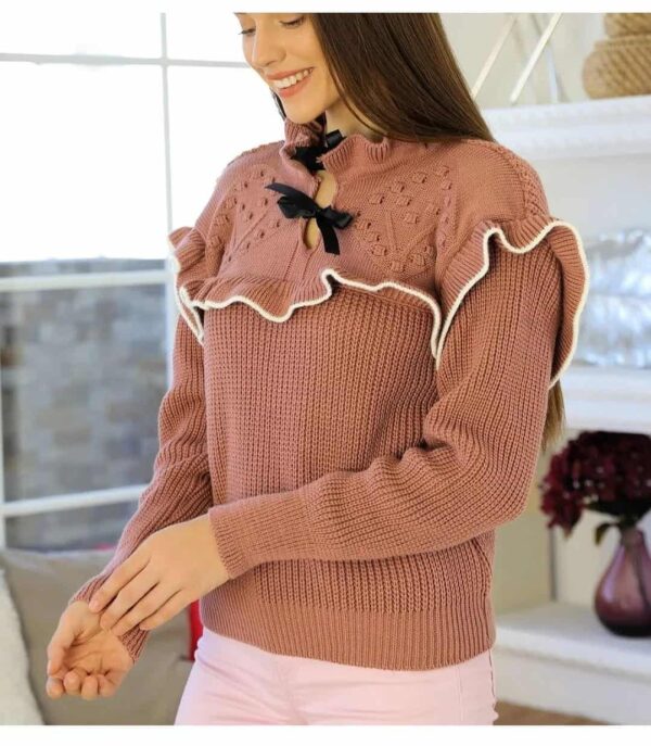 Дамски ефектен пуловер PL0032-6
