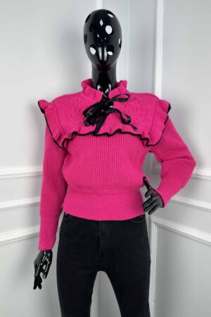Дамски ефектен пуловер PL0032-7