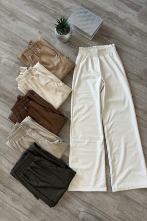 Дамски широк панталон от еко кожа PN0041-1