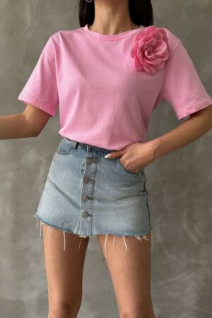 Дамска тениска T0369-2 розов
