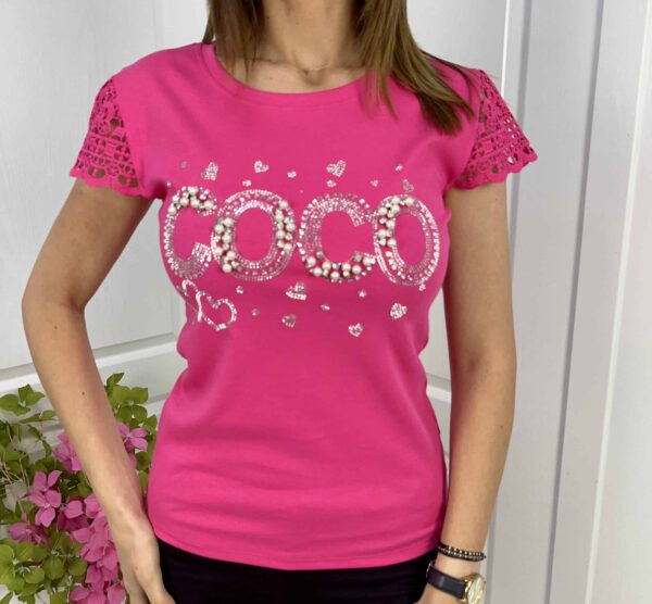 Дамска тениска Coco циклама T0441