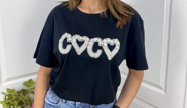 Дамска тениска Coco черна T0446-1 - Image 3