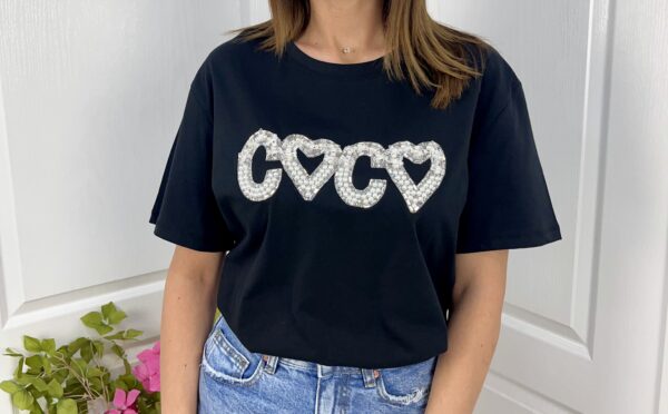 Дамска тениска Coco черна T0446-1 - Image 2