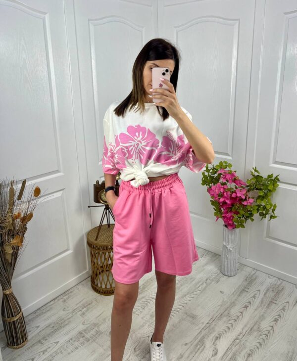 Модерен дамски комплект розов  ED0375-1 - Image 4