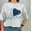 Дамска тениска Positive бяла T0432-1 - Image 2