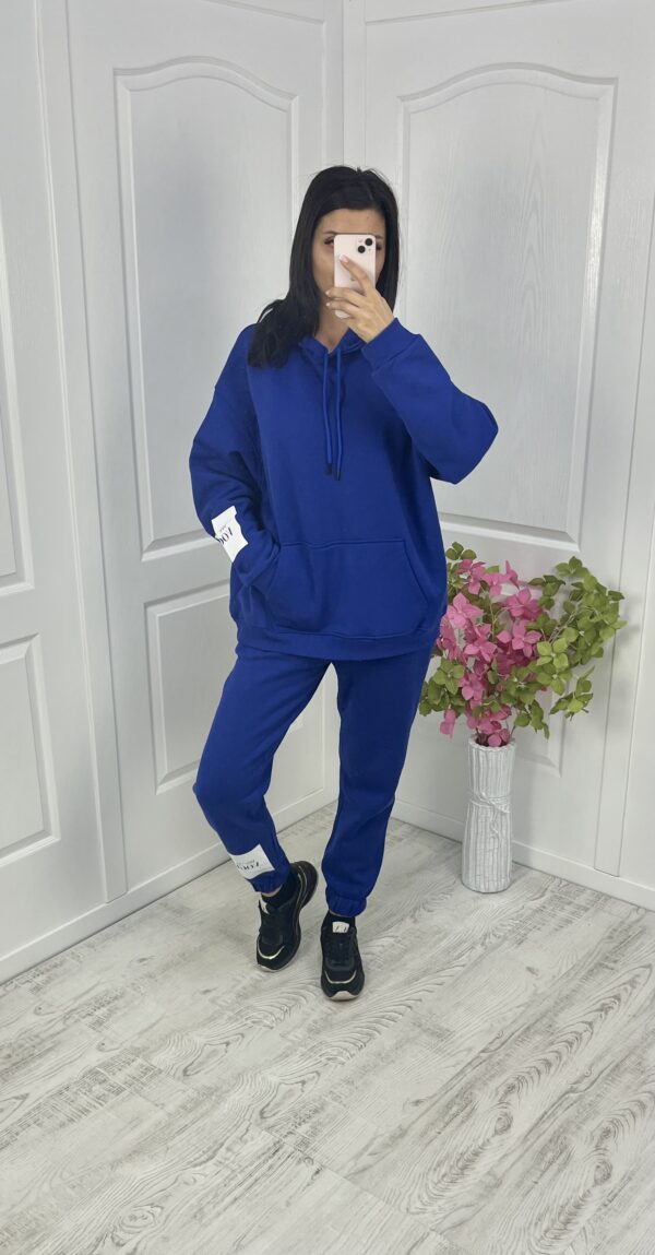 Дамски спортен ватиран комплект син ED0467-1 - Image 4