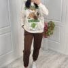 Дамски ватиран комплект кафяв ED0532-2 - Image 2