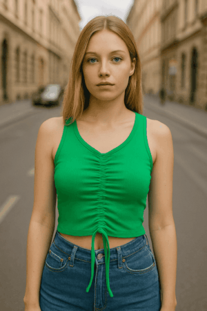 Дамски потниk рипс-зелен PK0104-1