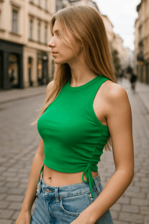 Дамски потниk рипс-зелен PK0105